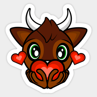 Lovestruck Bull Delgado Sticker